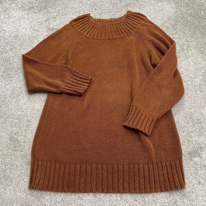 Express Tricot Vintage 80's Sweater Midi Dress Womens Small Brown Knit Casual